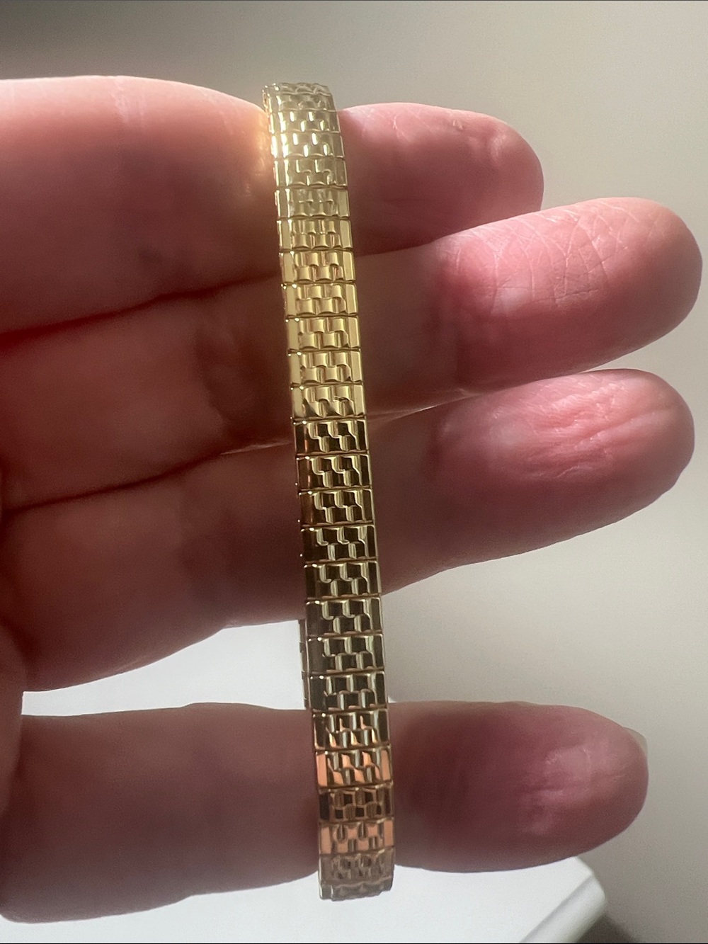 Gold-Tone Link Stretchy Bracelet - Vintage
